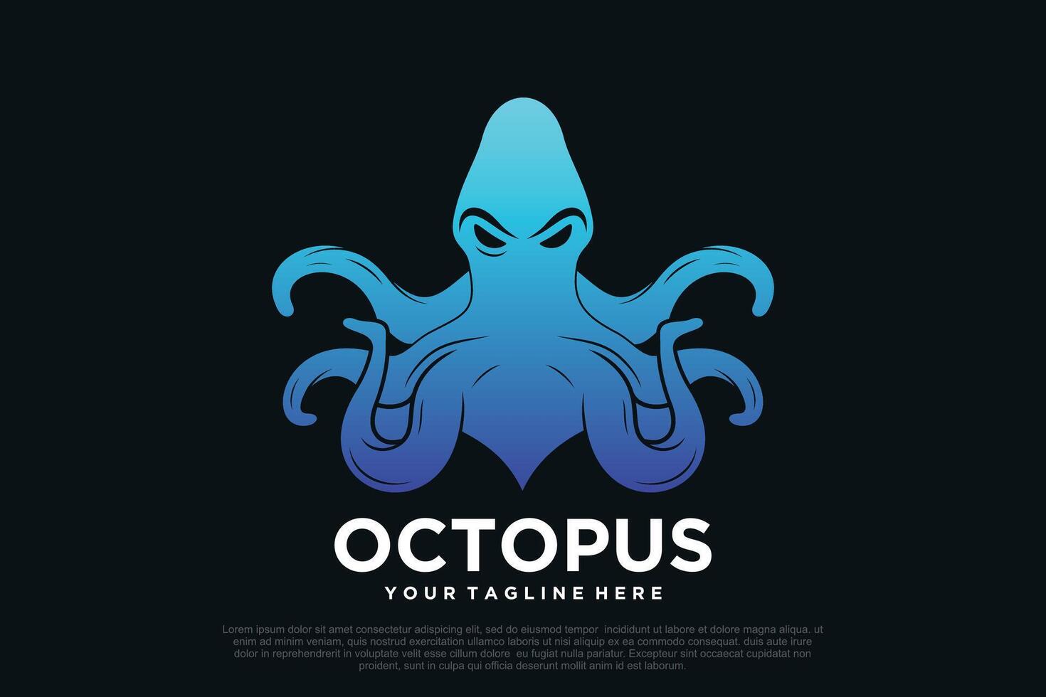 Octopus logo design simple concept Premium Vector