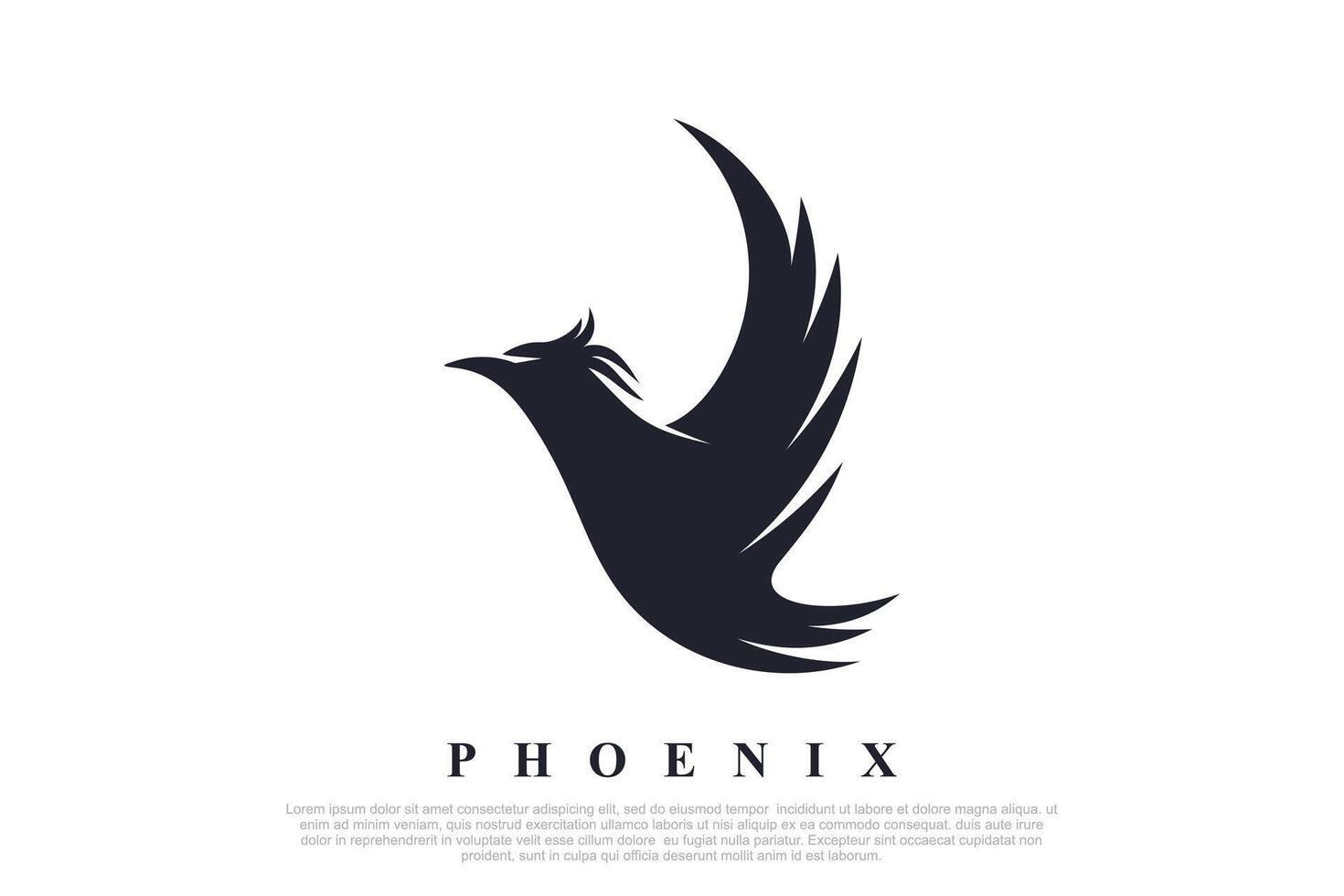 Phoenix logo design unique concept Premium Vector