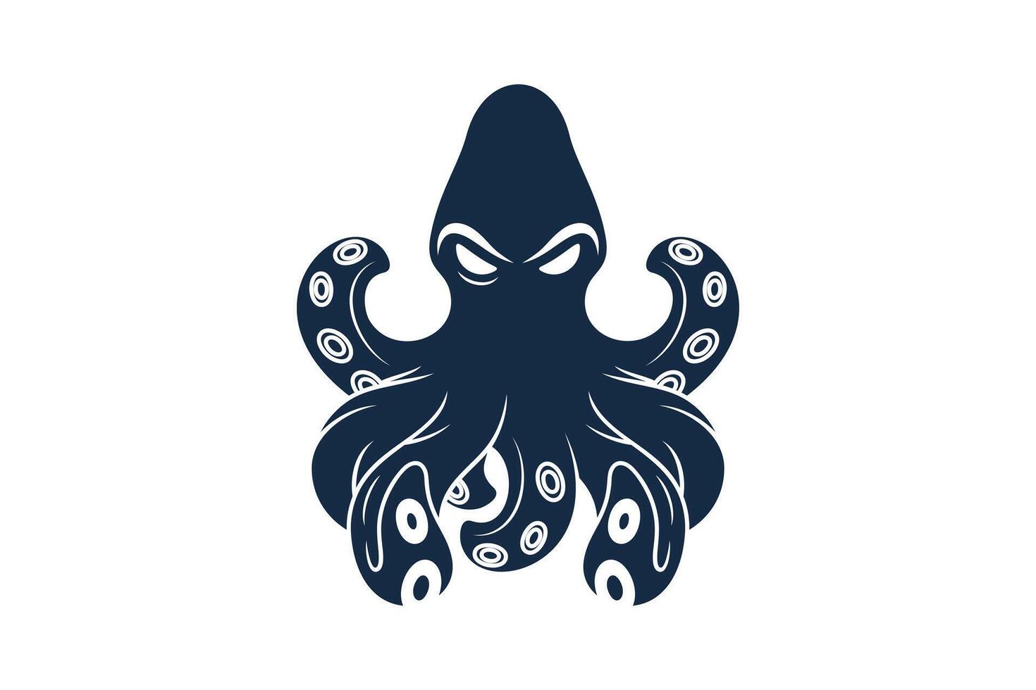 Octopus logo design simple concept Premium Vector