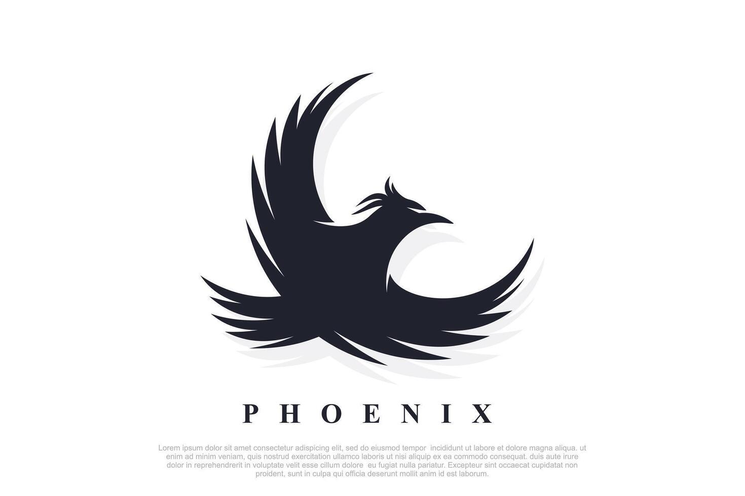Phoenix logo design unique concept Premium Vector