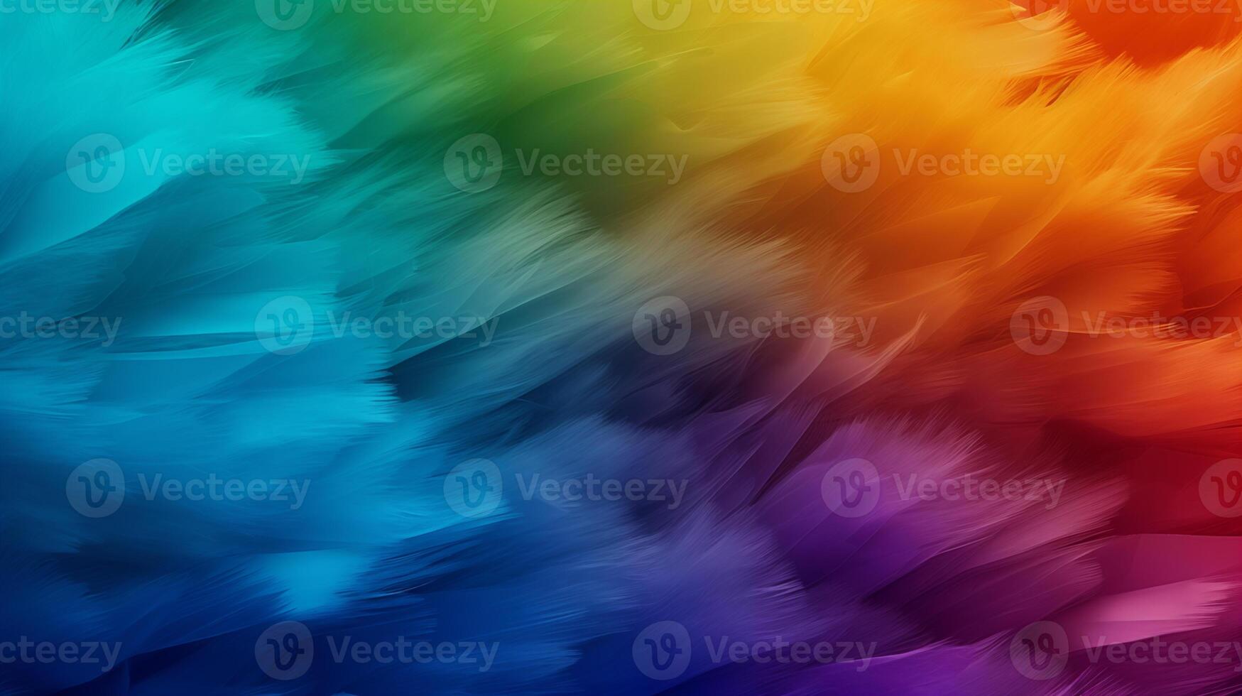 AI generated Rainbow Fluffy Feathers Abstract Texture background Highly Detailed photo