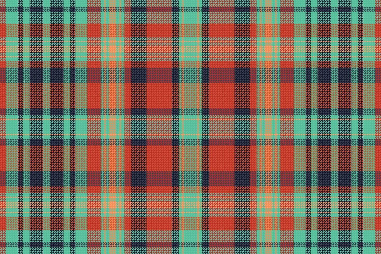 Tartan plaid pattern with texture and warm color. vector