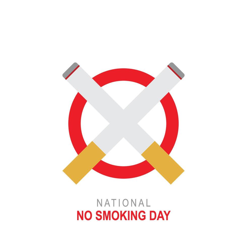 National No Smoking Day background. vector