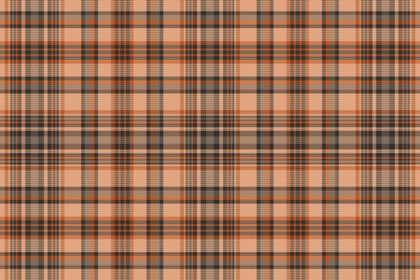 Tartan plaid pattern with texture and warm color. vector