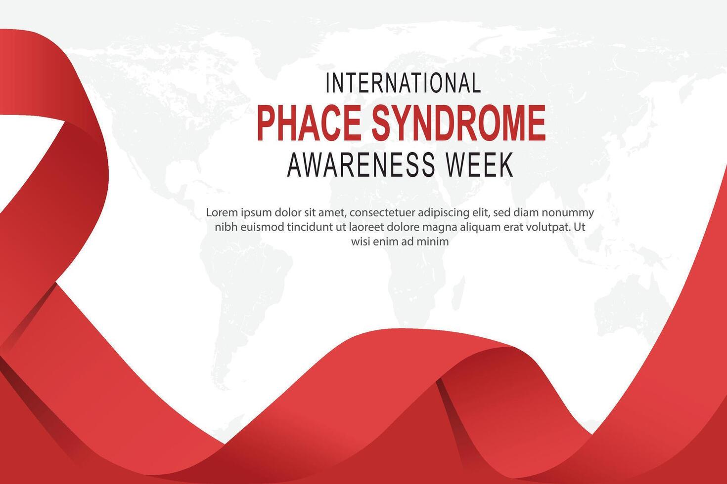 International Phace Syndrome Awareness Week background. vector