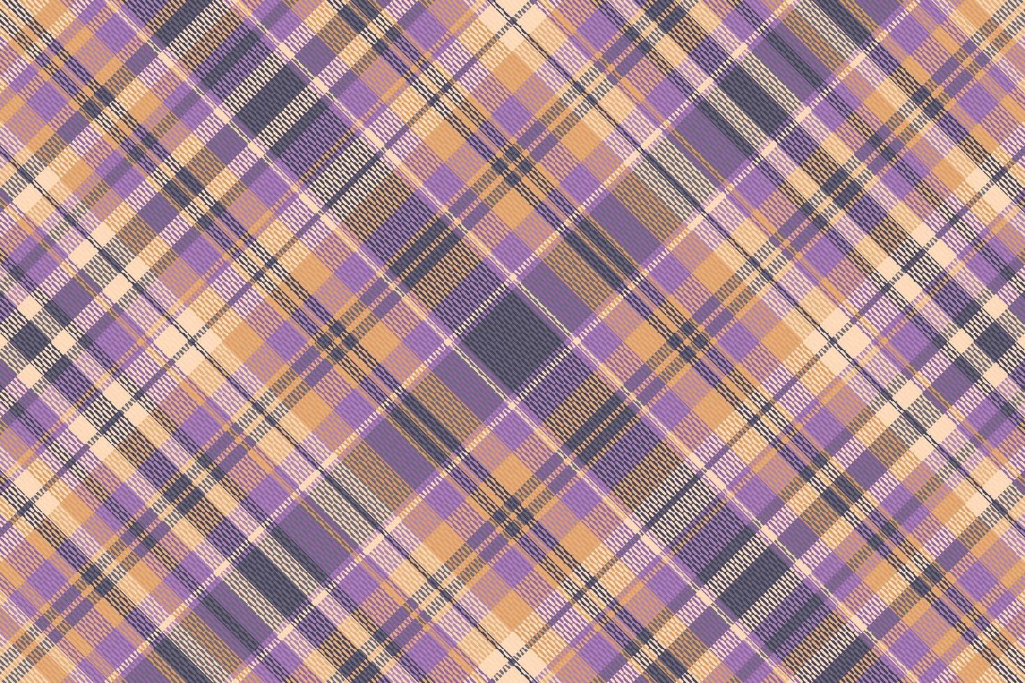 Tartan plaid pattern with texture and warm color. vector