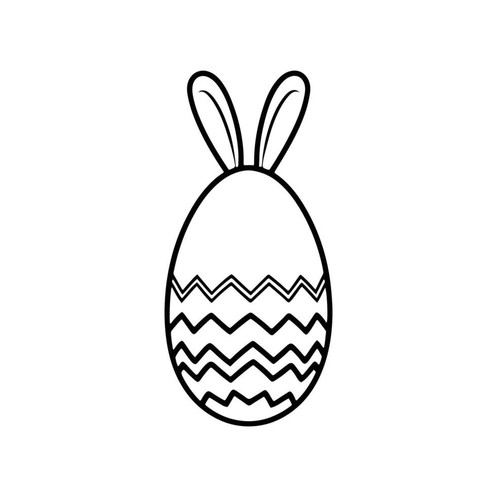 Easter egg with bunny ears, Easter egg with bunny ears illustration vector