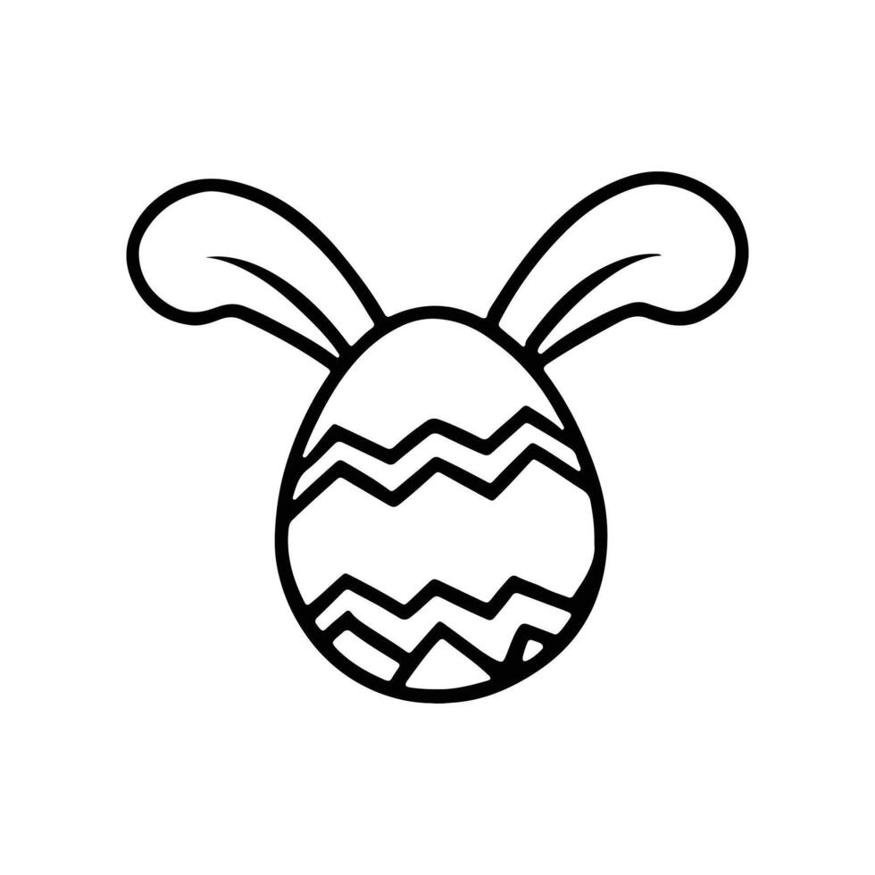 Easter egg with bunny ears, Easter egg with bunny ears illustration vector