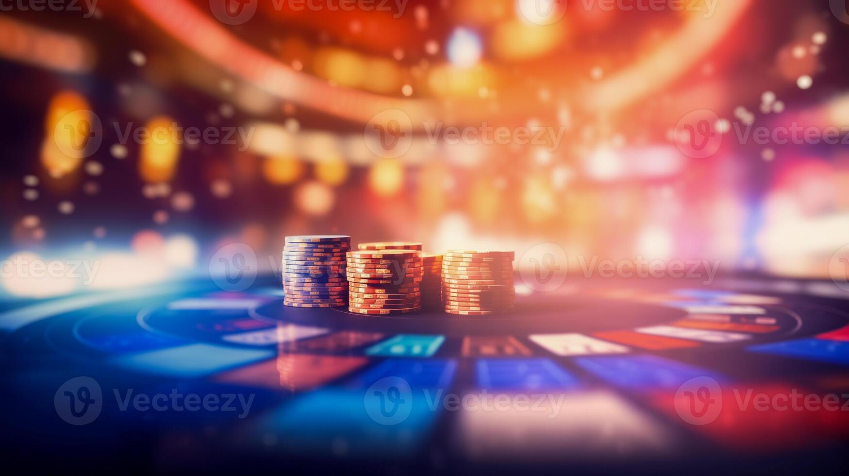 AI generated Online casino banner. Casino Chips Blurred Background. 39938332 Stock Photo at Vecteezy