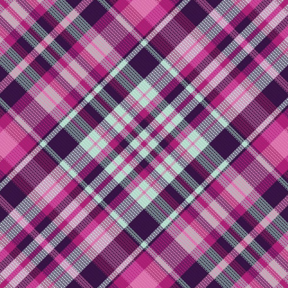 Tartan plaid pattern with texture and warm color. vector