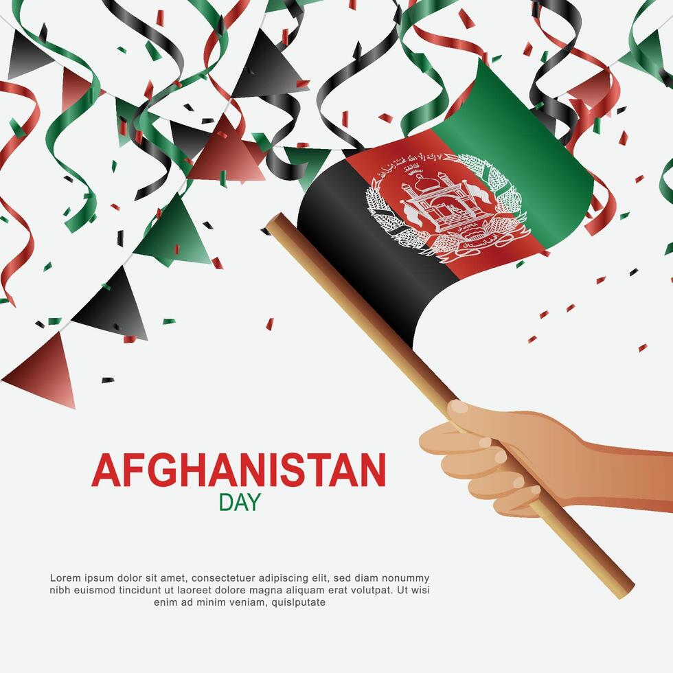 Afghanistan Day background. vector