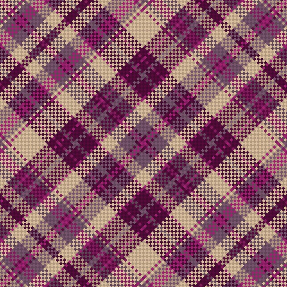 Tartan plaid pattern with texture and warm color. vector