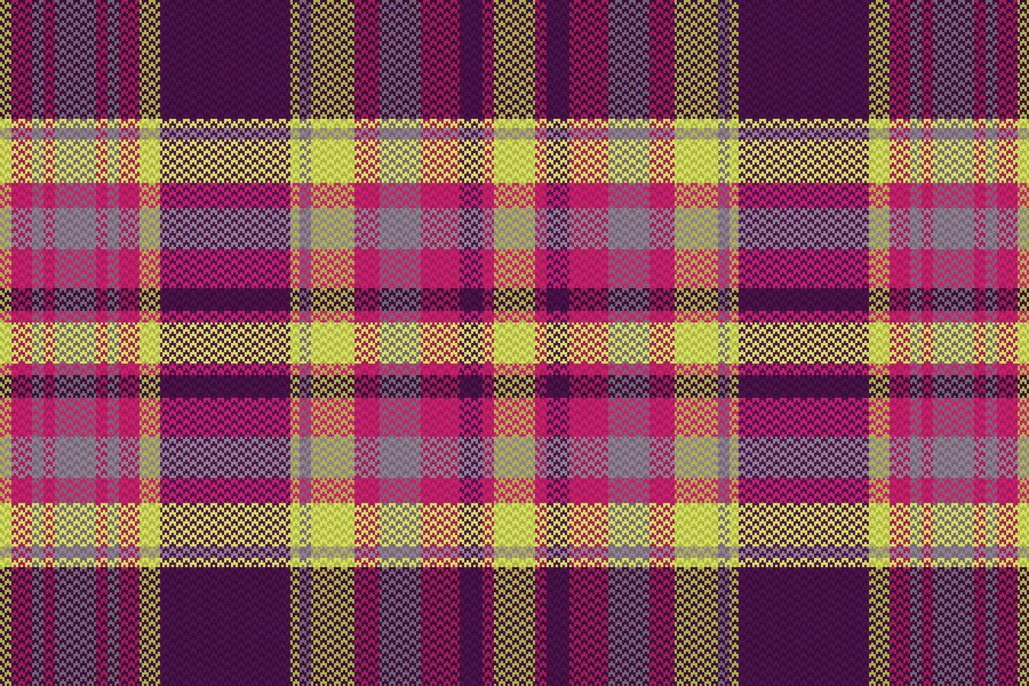 Tartan plaid pattern with texture and warm color. vector