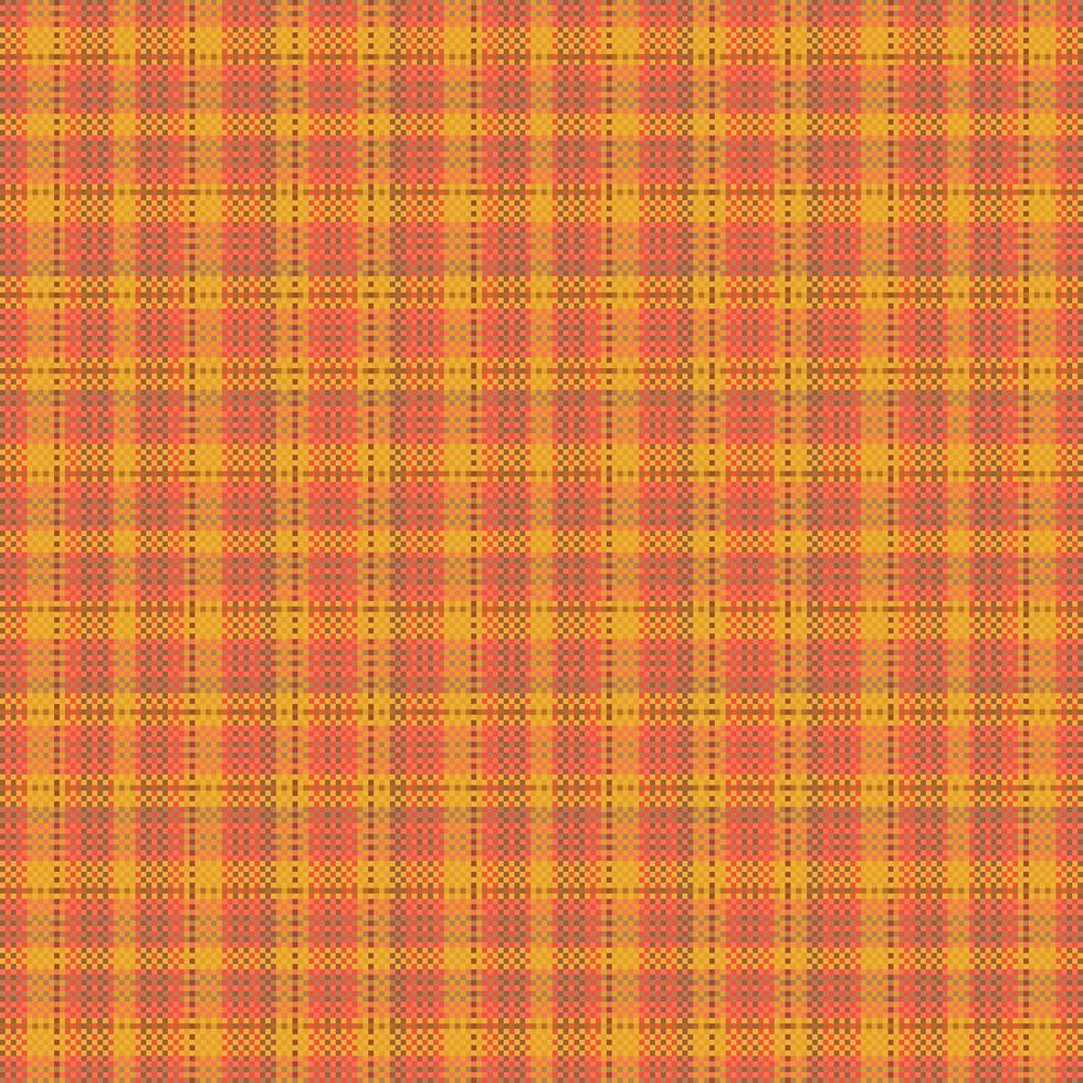 Tartan plaid pattern with texture and warm color. vector
