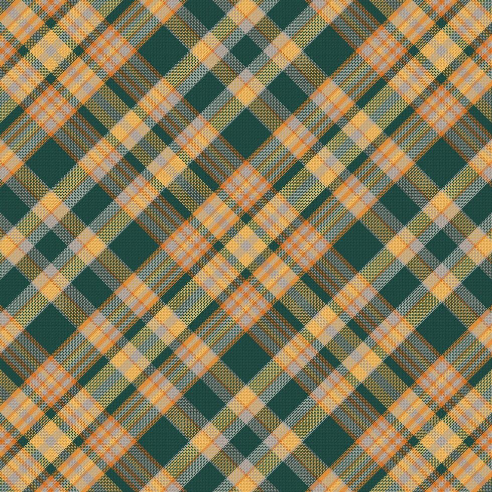 Tartan plaid pattern with texture and warm color. vector