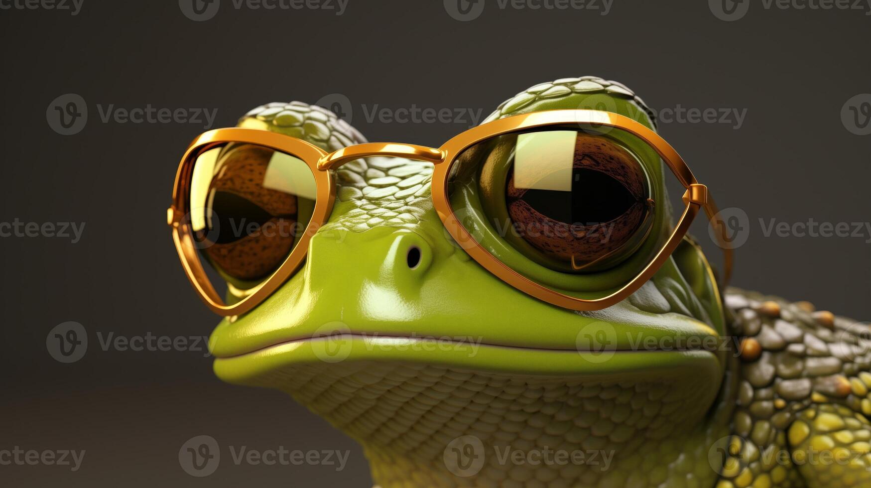 AI generated Chic Toad in glasses photo