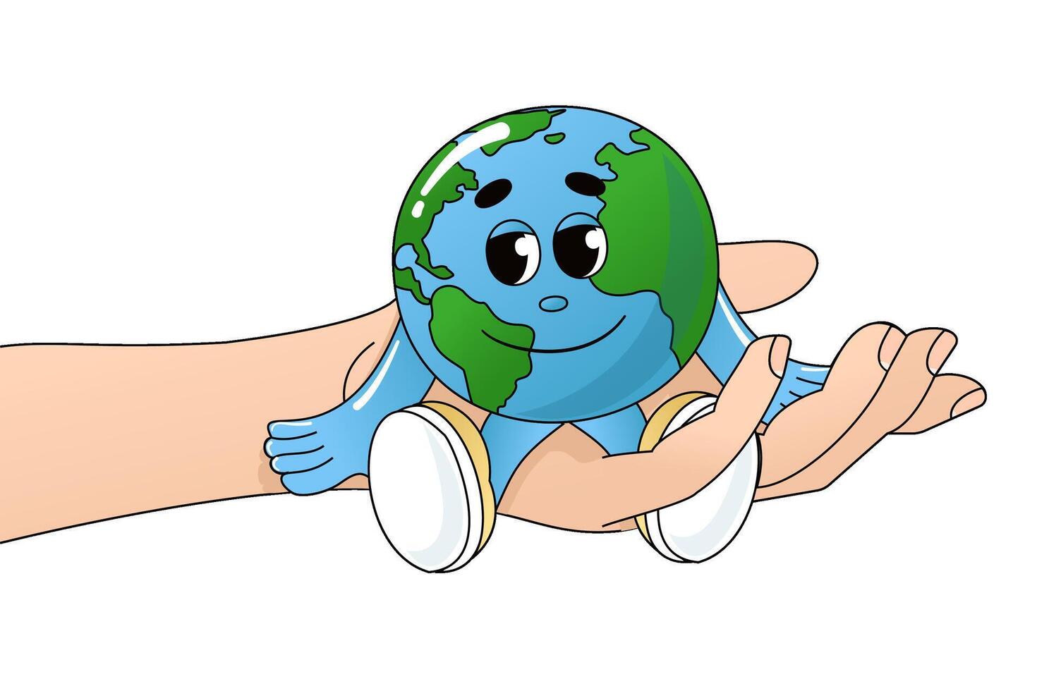 Protect our planet. Ecology, ecological problems and environmental protection. Illustration for Earth Day. Vector illustration