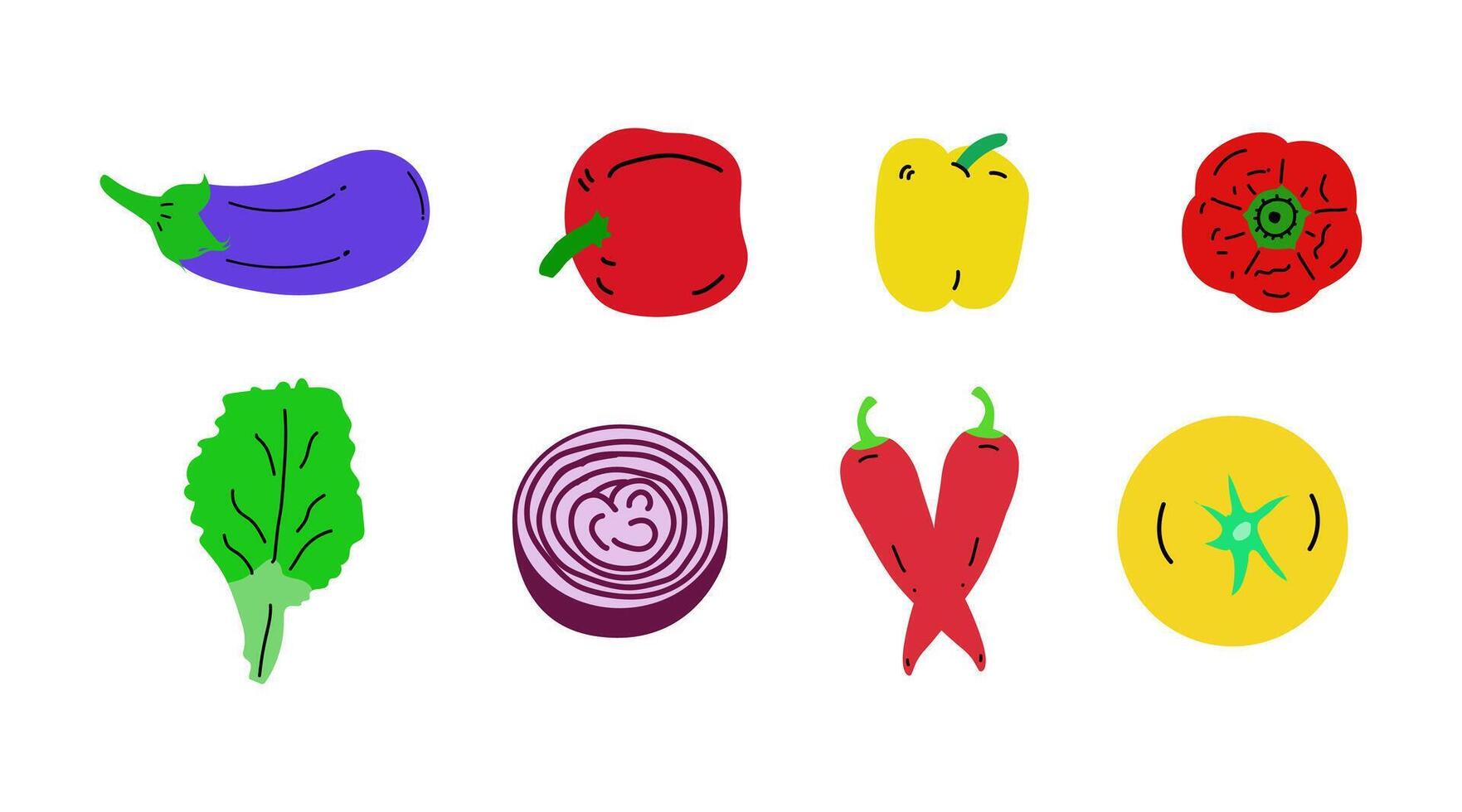 vector collection of vegetable illustrations