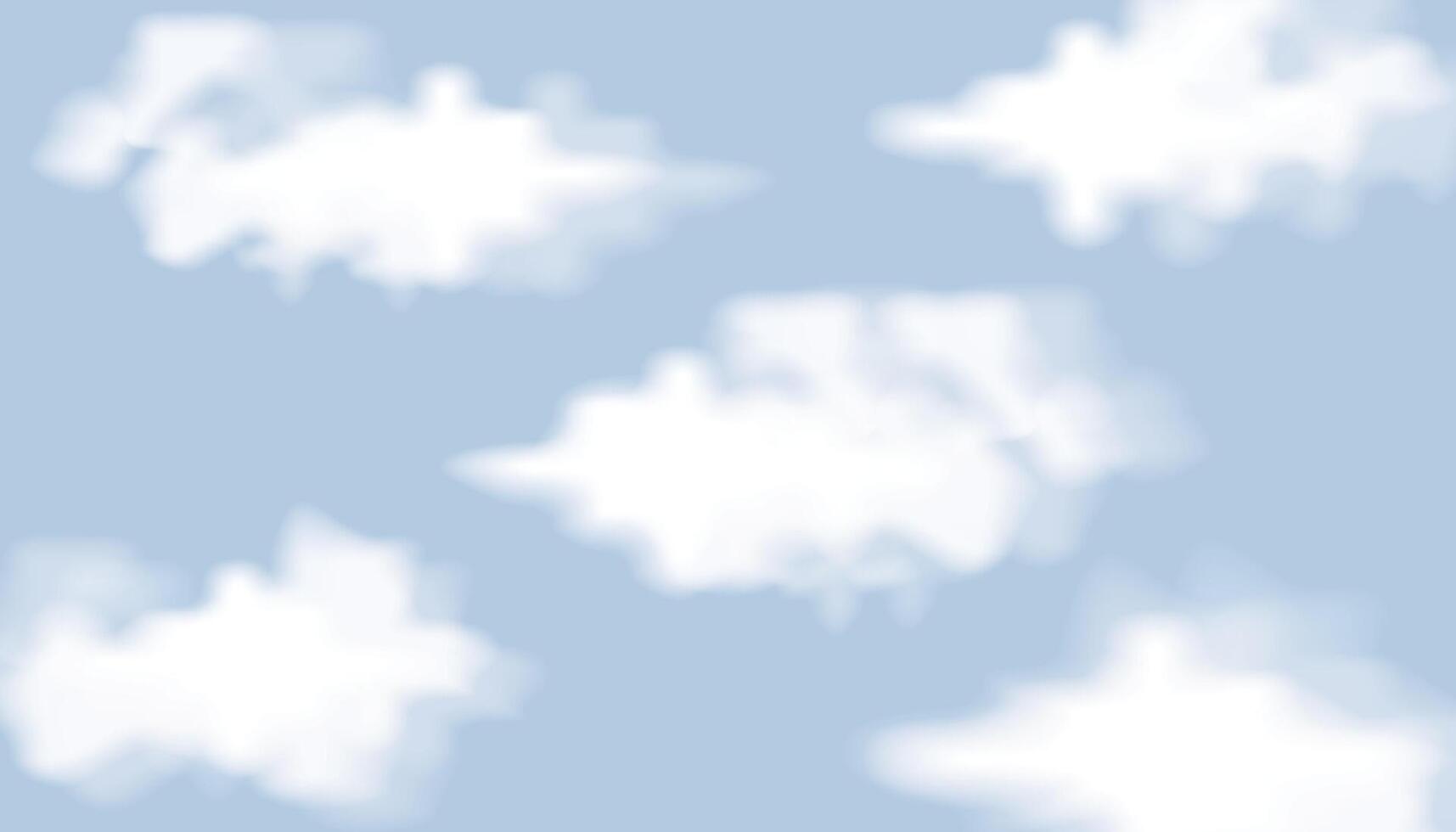 Abstract clouds on a blue-sky background. Vector illustration.