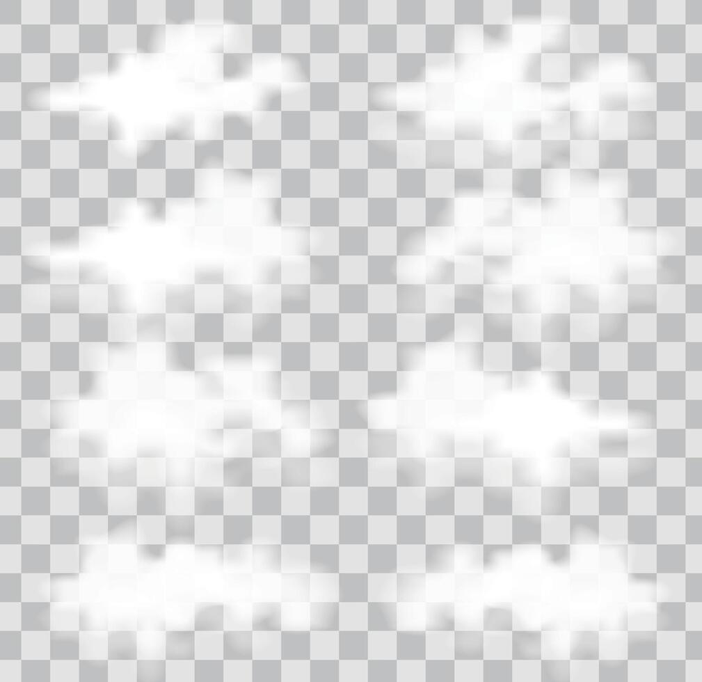 Abstract cloud element collection. Vector illustration.
