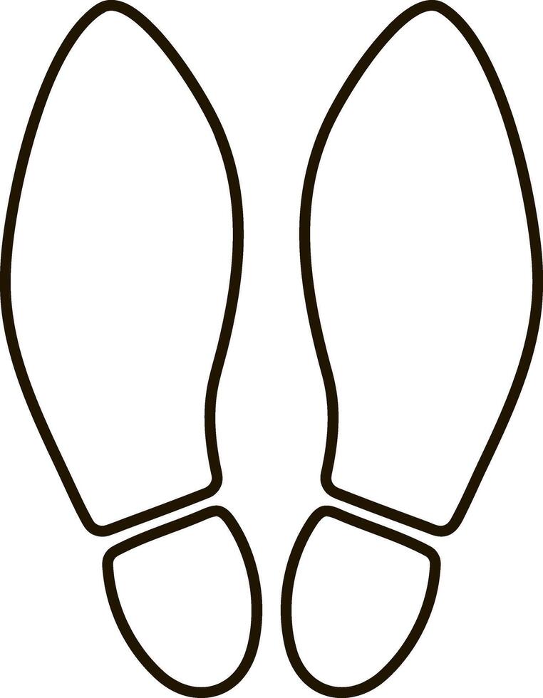 Foot print foot shoes icon Human footprint silhouette Footcare Travel barefoot vector