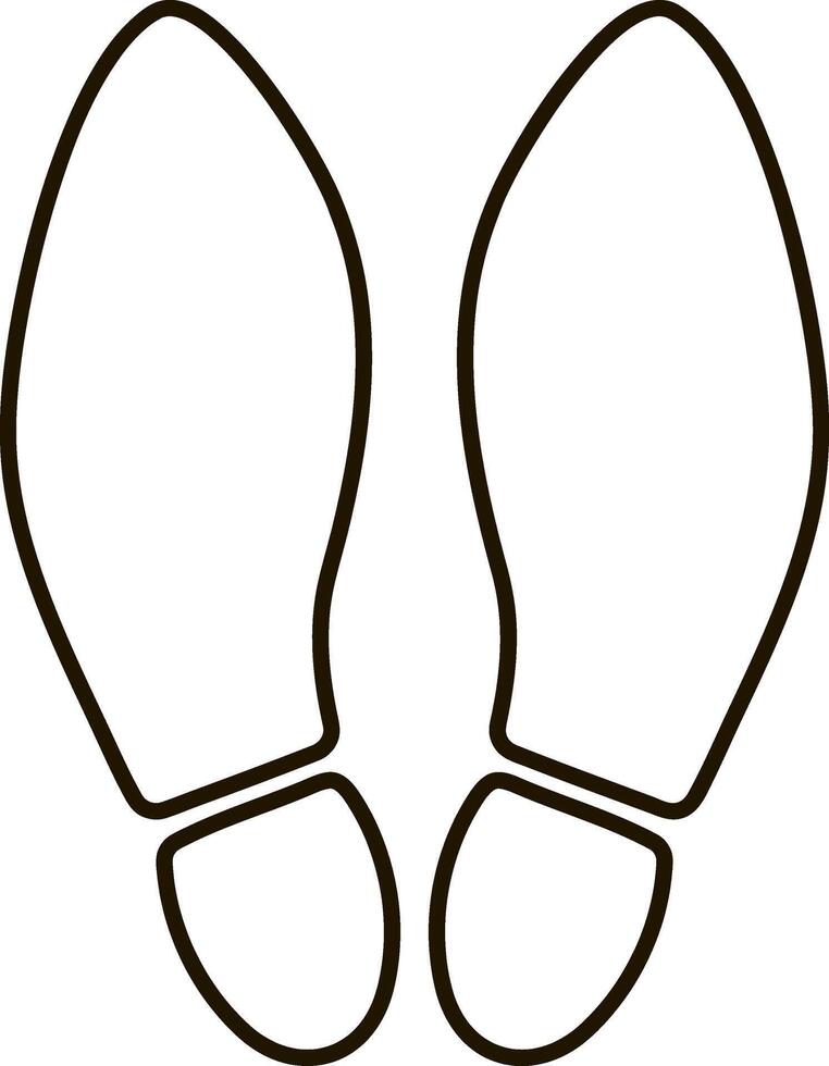 Foot print foot shoes icon Human footprint silhouette Footcare Travel barefoot vector