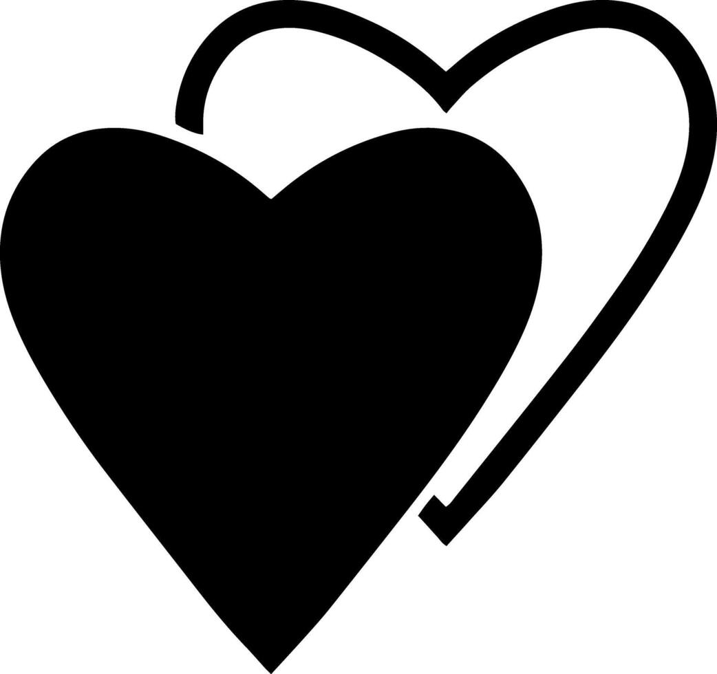 Stencil heart icon Vector illustration