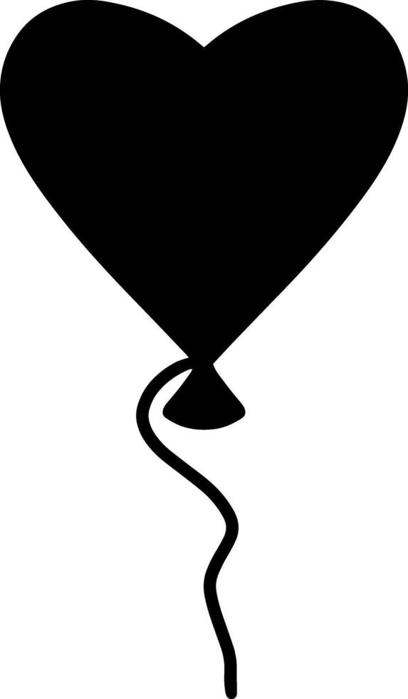 Doodle ballon heart icon Vector illustration