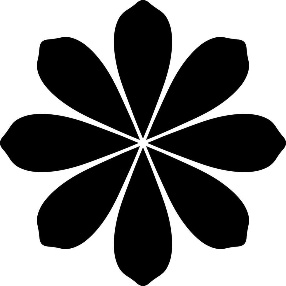 Stencil flower icon Cartoon clipart Vector illustration