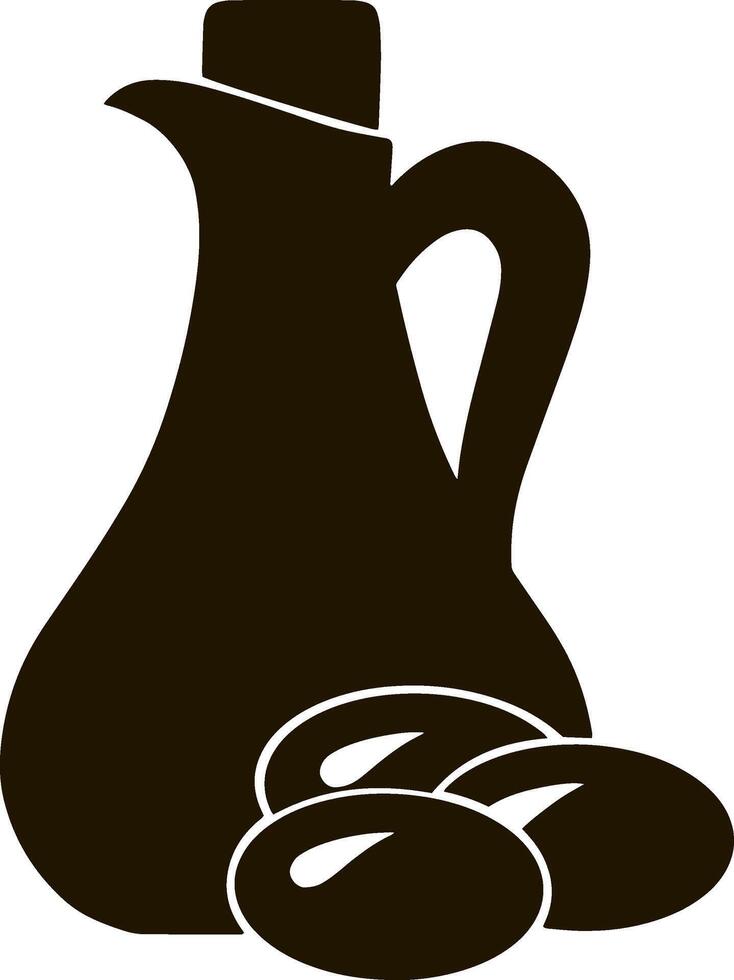 Stencil jug olive icon Food clipart vector