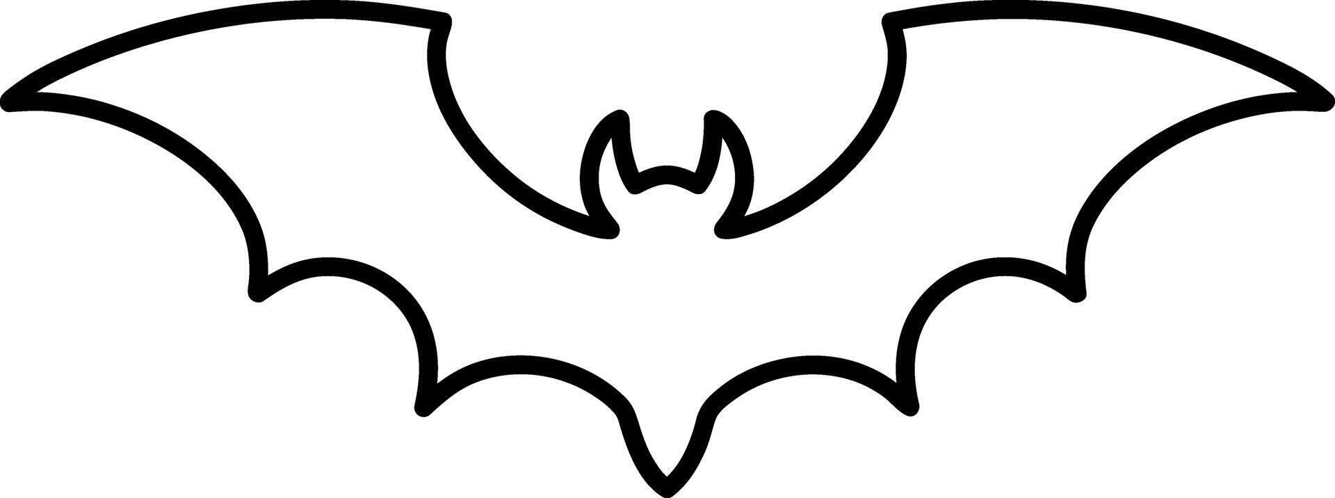 Stencil bat Hand drawn art Halloween Animal vector illustration