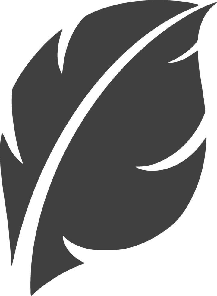 Stencil leaf icon Eco clipart Laurel vector