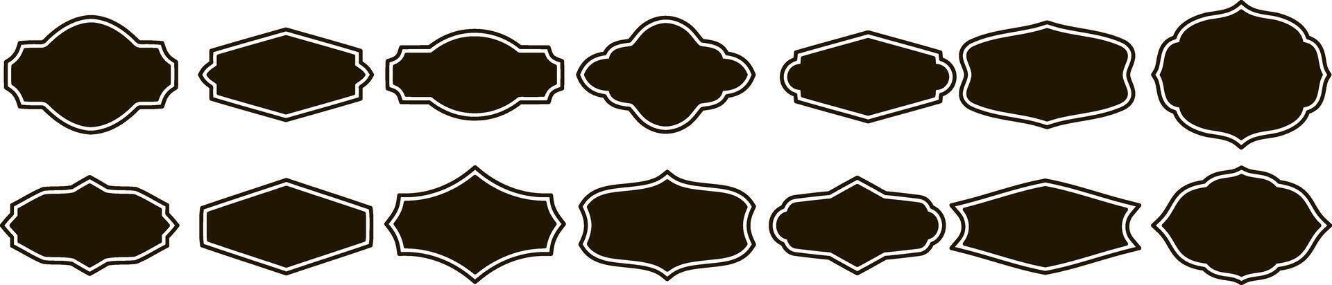 Stencil badge icon Frame border vector illustration