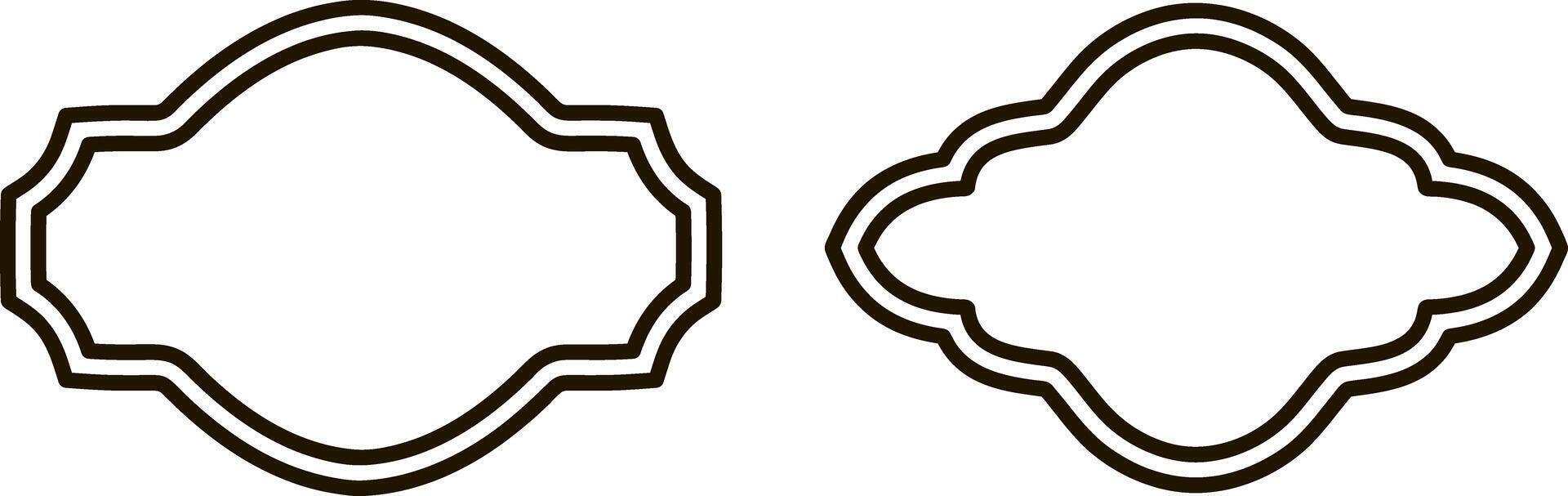 bosquejo Insignia icono marco frontera vector ilustración