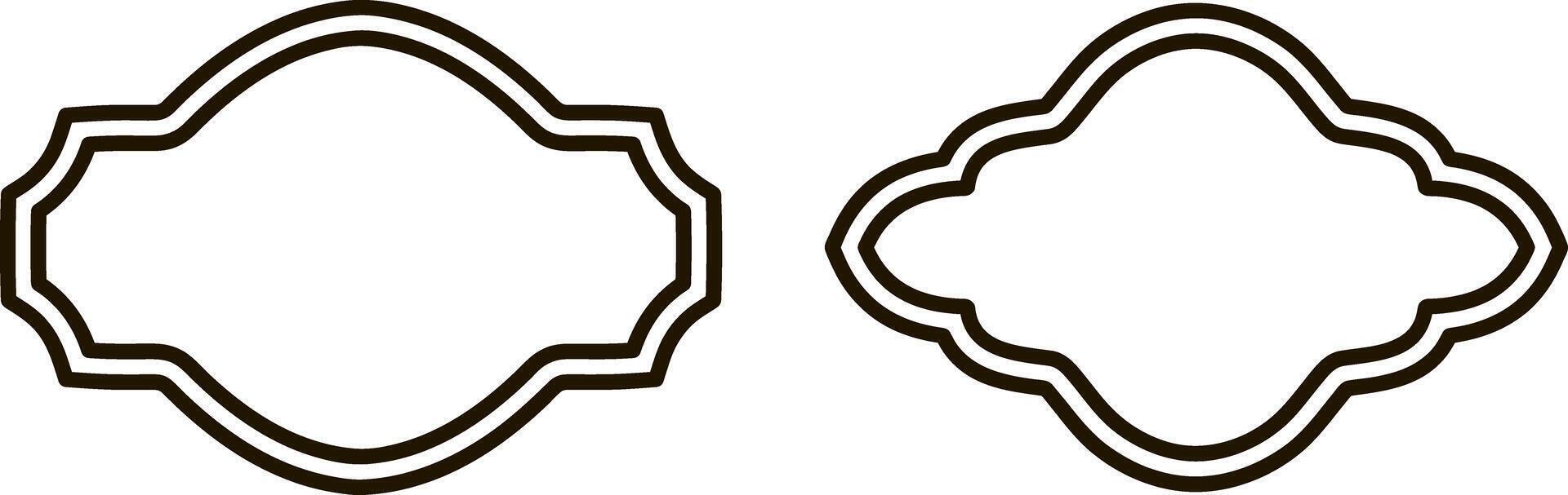 Sketch badge icon Frame border vector illustration