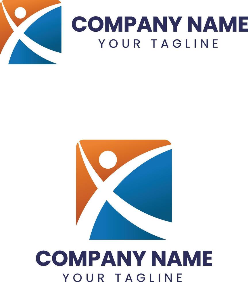 Vector flat gradient healthcare logo design template
