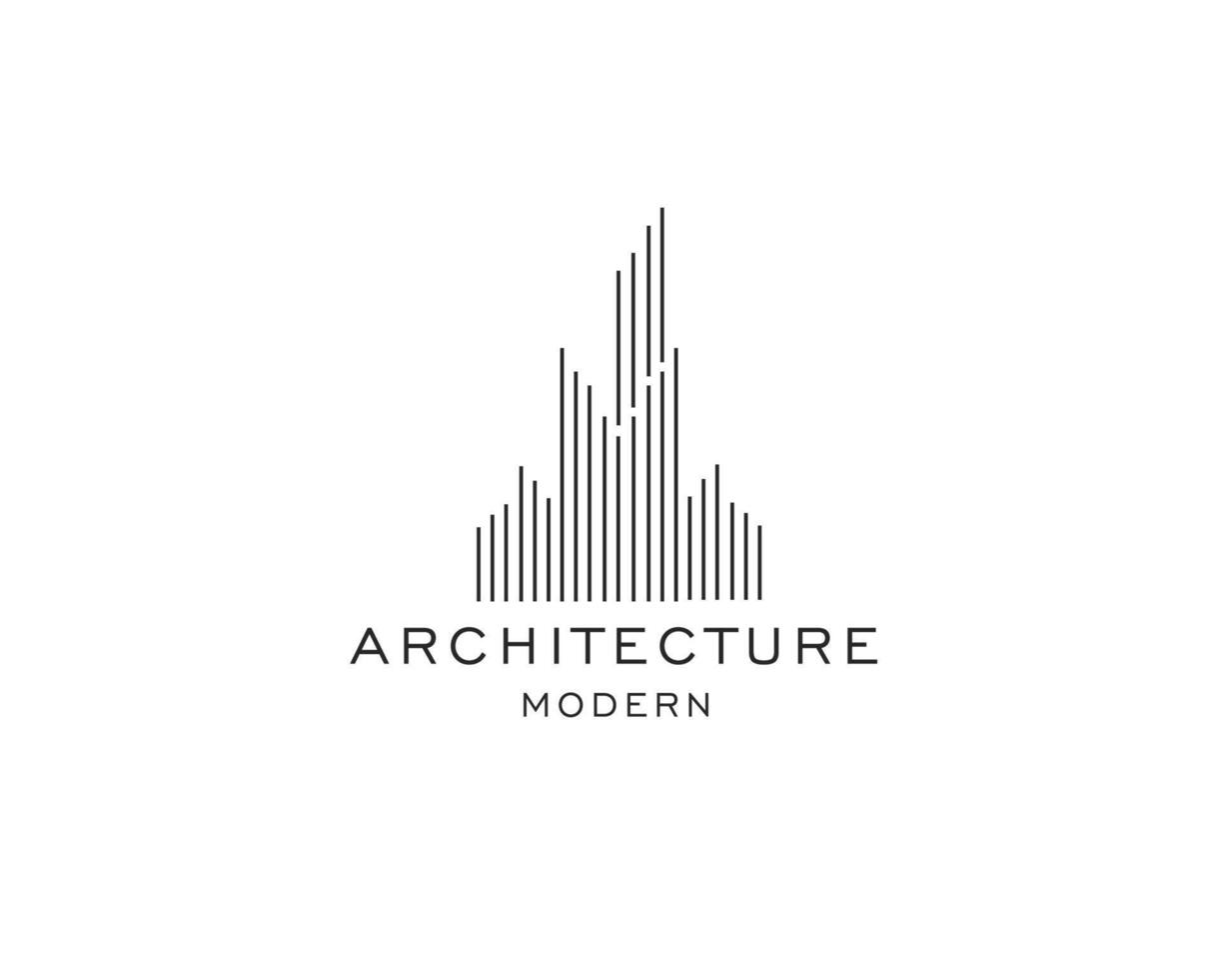 inspiración para el diseño del logotipo del edificio vector