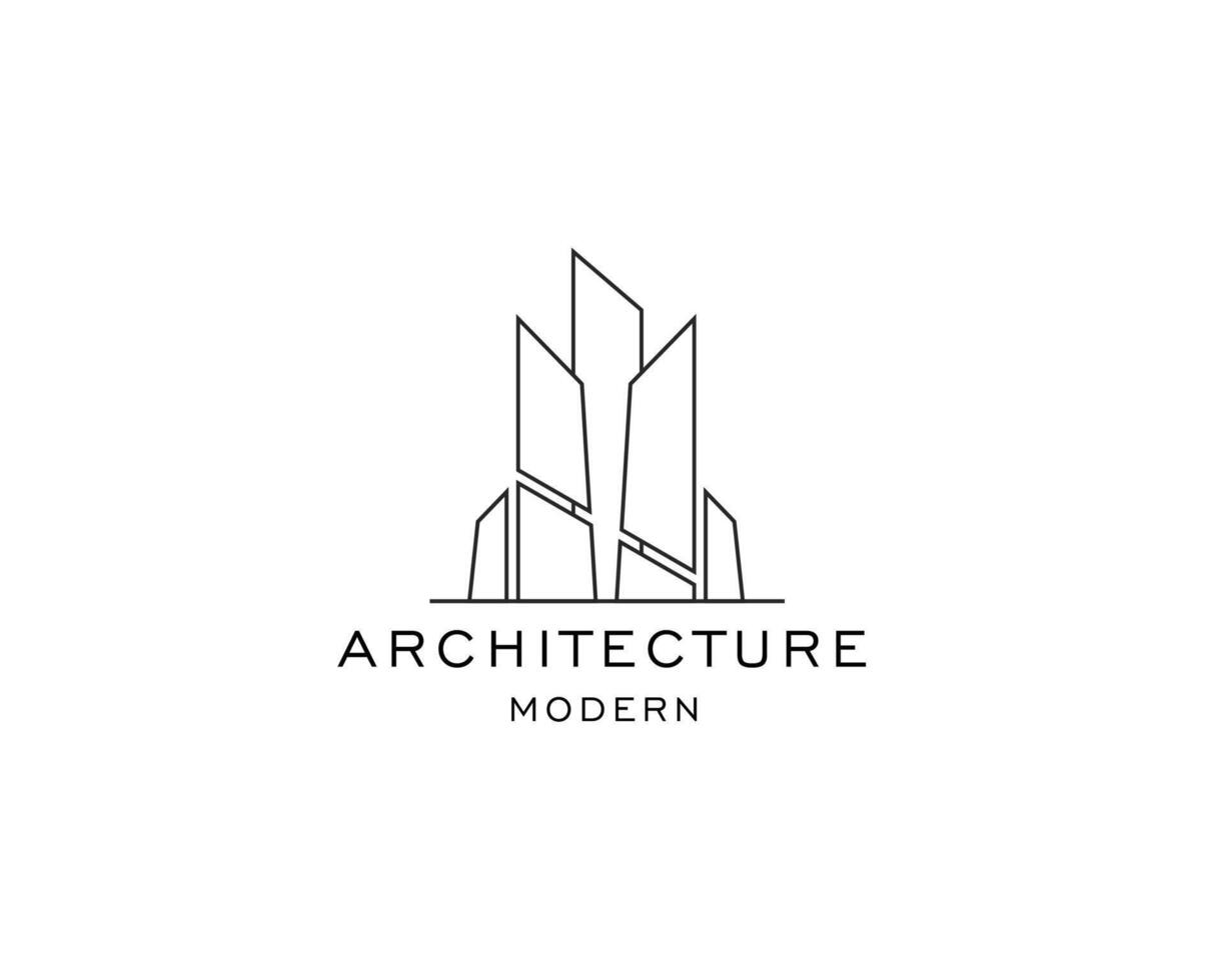 inspiración para el diseño del logotipo del edificio vector