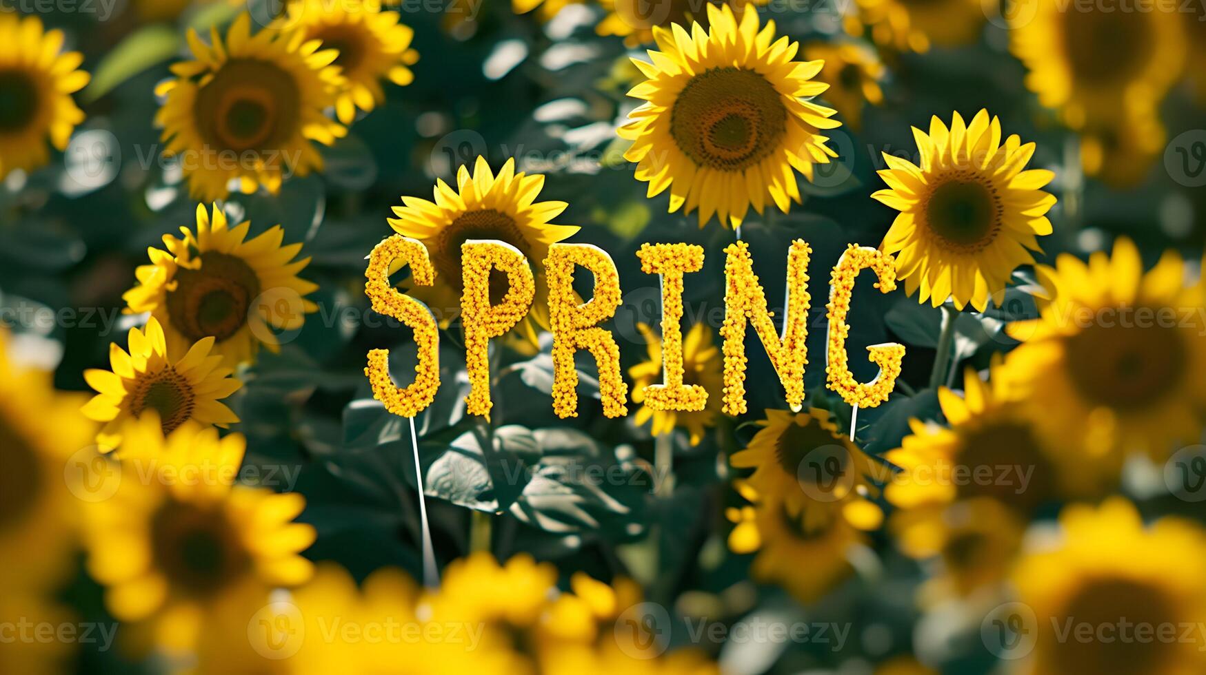 ai generado decorativo floral primavera texto efecto para diseño contento primavera enviar foto