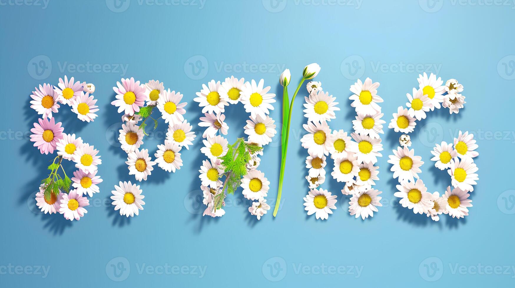 AI generated Blooming spring frame with text Hello spring for design Spring party invitation card photo