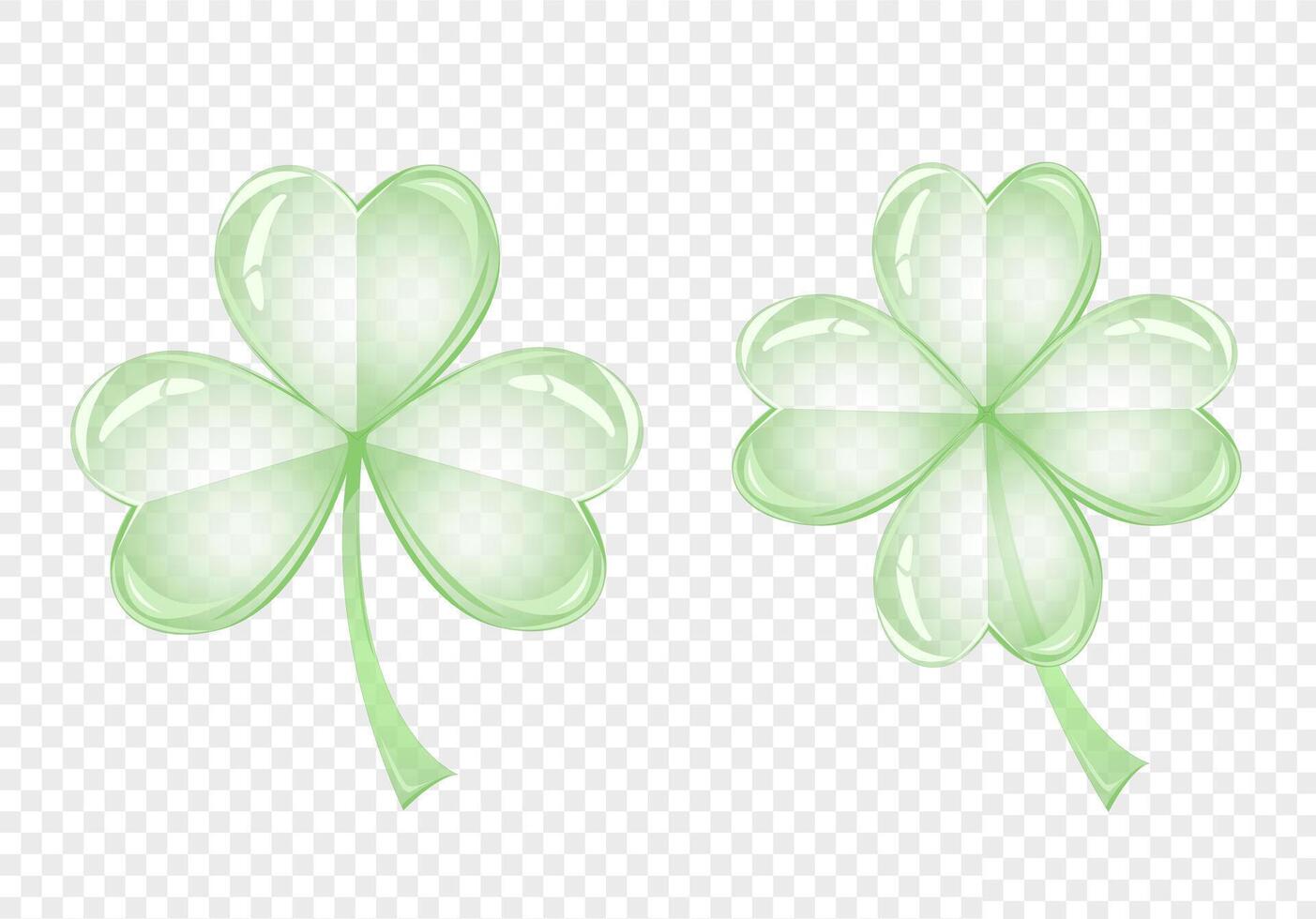 Green clover leaf. St Patrick's Day symbol, Irish lucky shamrock. Endless repeated backdrop, texture, wallpaper vector