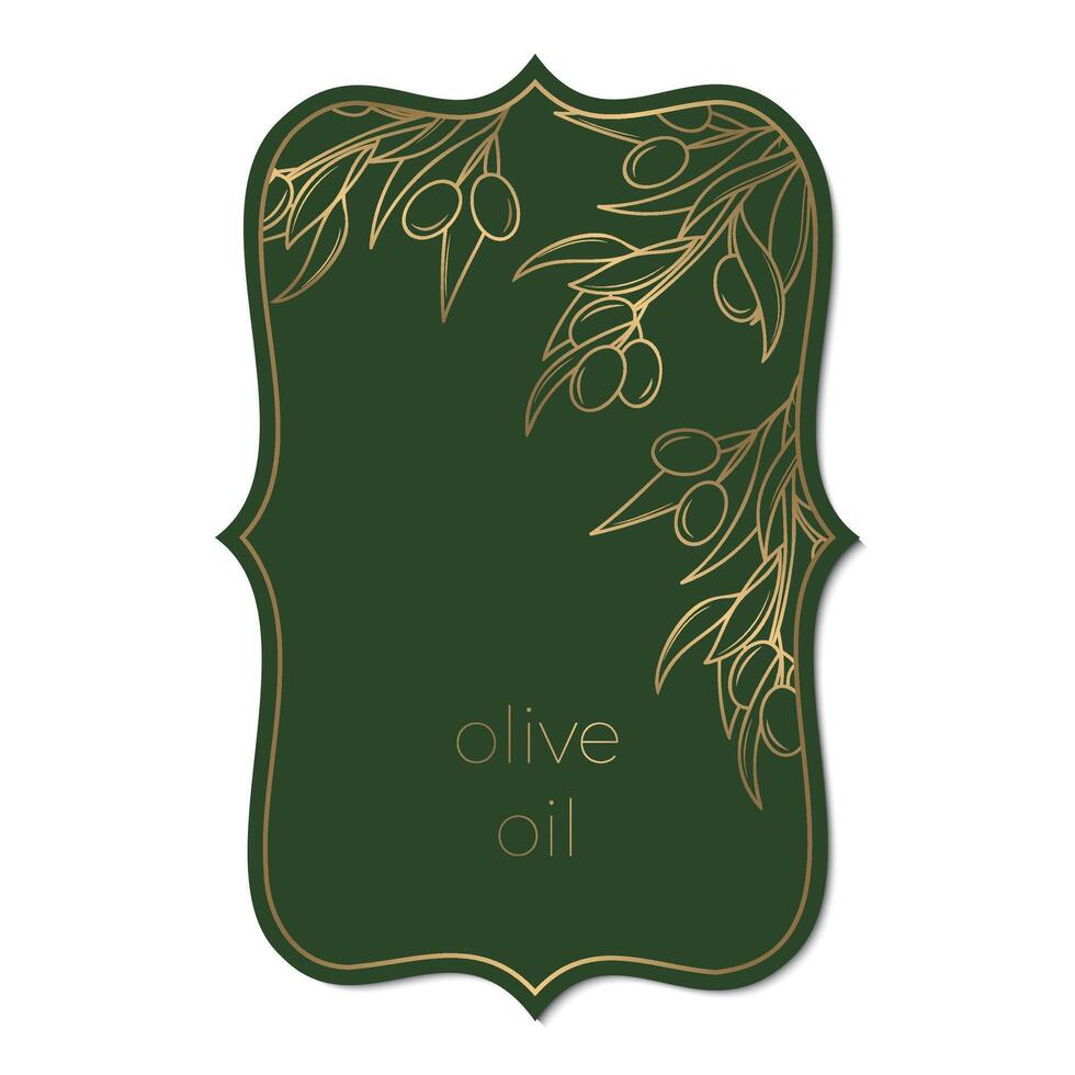 olive label template vector