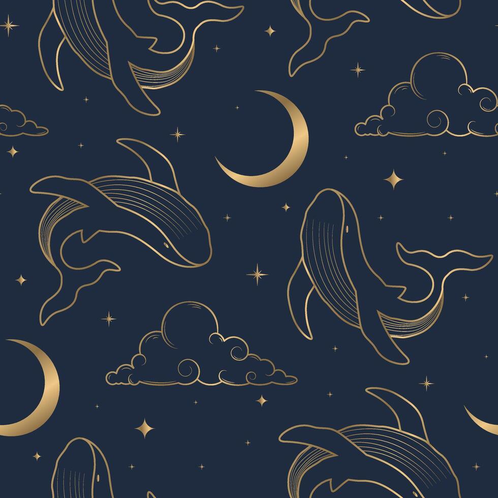 fantasy seamless pattern vector