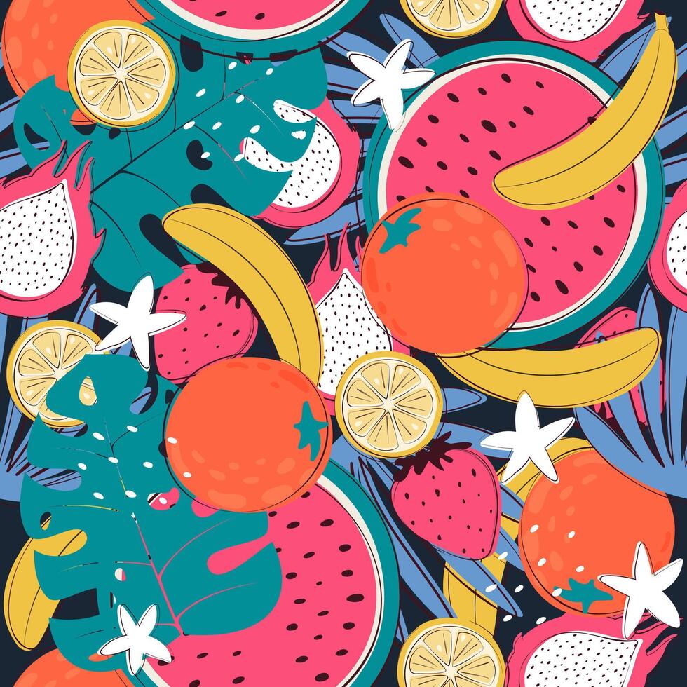 summer frutty background vector