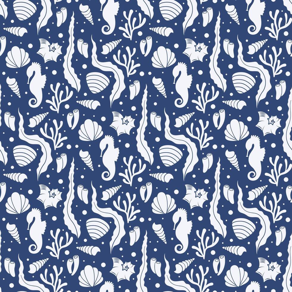 ocean life pattern vector