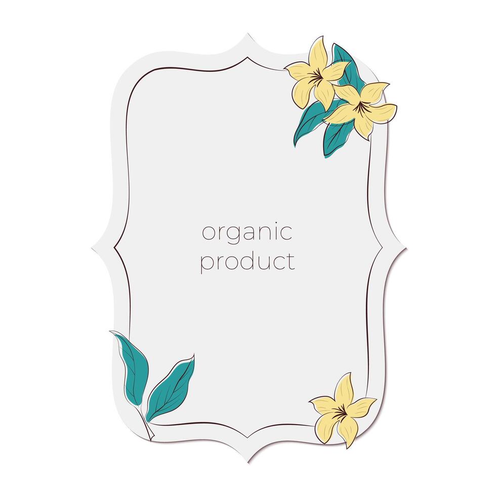 floral label template vector