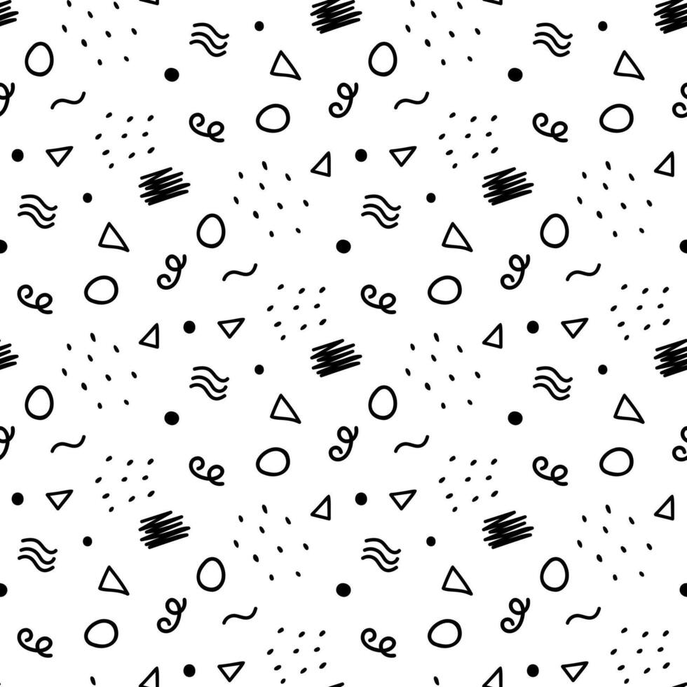 doodle seamless pattern vector