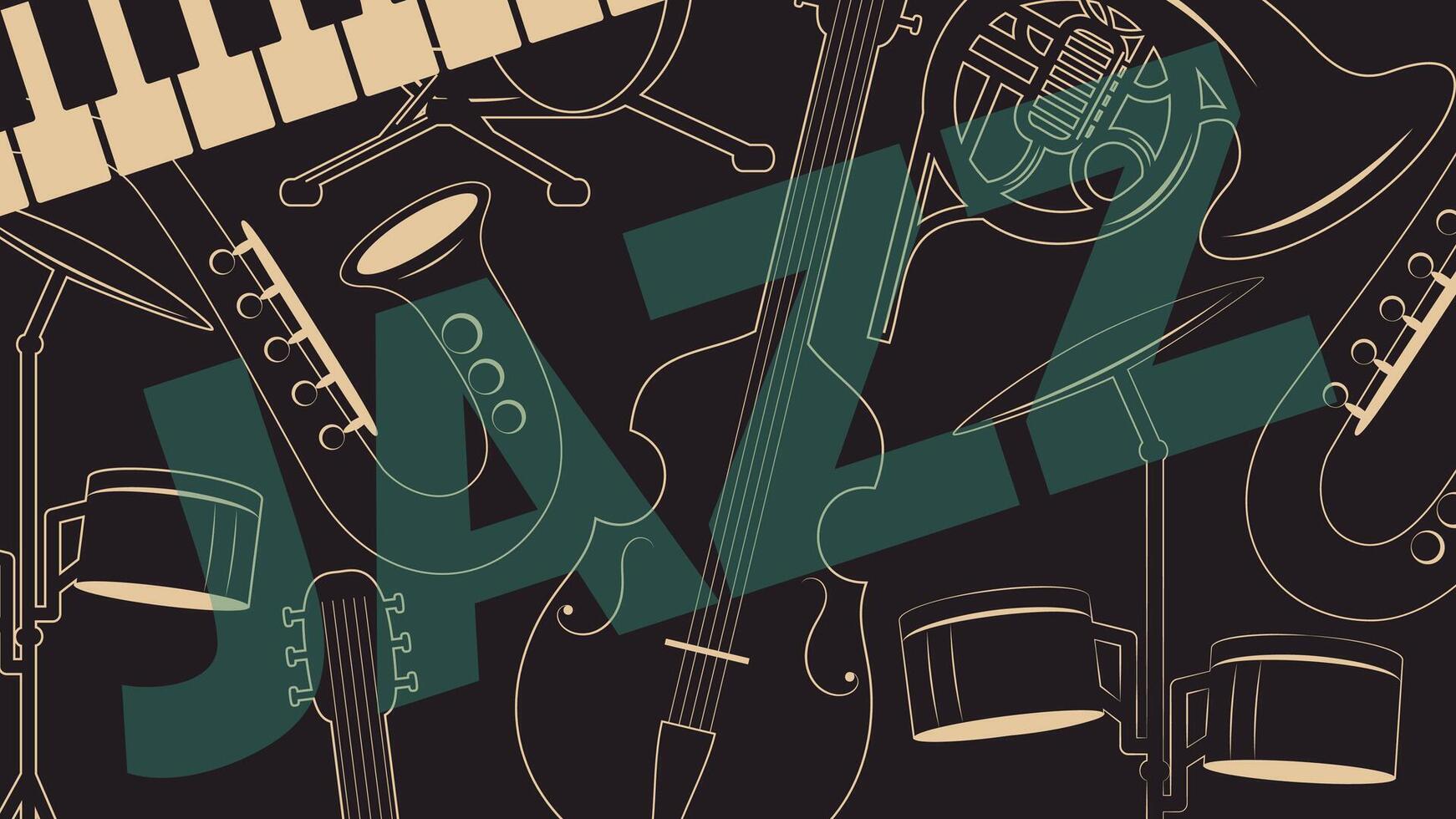 jazz poster illustration vector