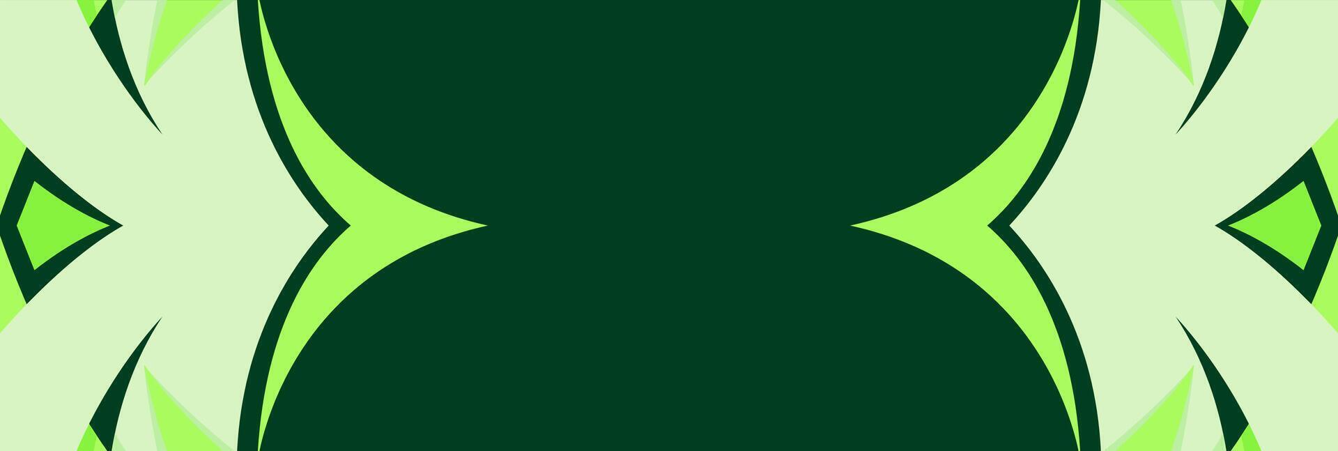 sport banner with modern green design with sharp curved geometric shapes vector