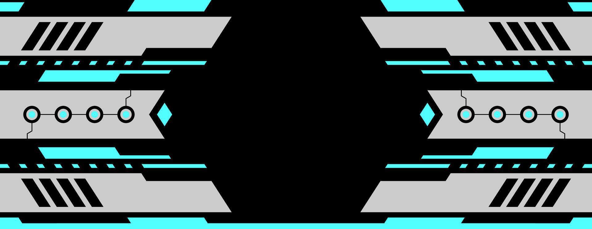 gaming background banner design in gray and light blue with free space for text. vector